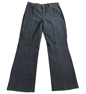 Levi's 512 Slimming Bootcut Jeans Size 14 Short‎ Black Studded Pocket Stretch thumbnail 1