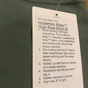 Lululemon Align High-Rise Shorts 6” thumbnail 3