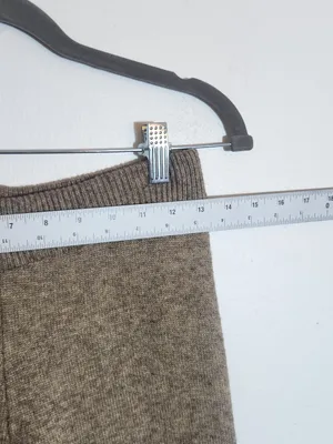 Heather Brown High Rise Cropped Sweater Pants Approx. Size Small to Medium thumbnail 6
