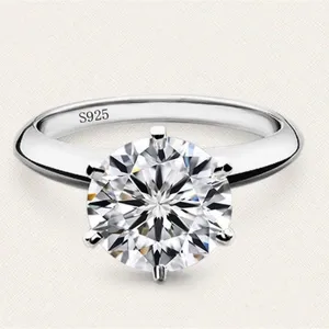 Boutique 2Ct Solitaire Platinum S925 Simulated Diamond Engagement Wedding Ring, Size‎ 6 thumbnail 10
