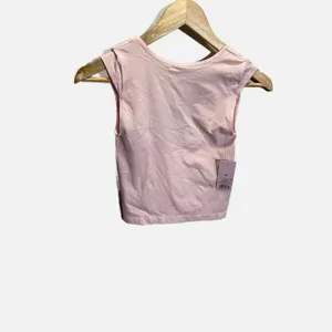 Wild Fable Seamless Crop Top XS Light Pink NWT Low‎ Scoop Back Cap Sleeve thumbnail 4