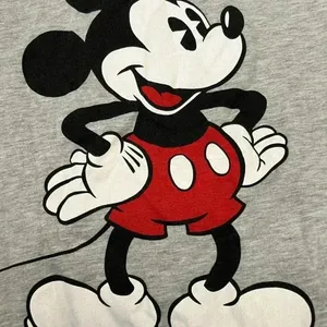 NWOT Disney Mickey Mouse 'Hey Mickey' Front & Back Print Tee Gray XL/XXL thumbnail 4