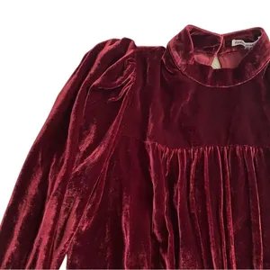 Reformation Dress Evora Velvet Long-Sleeve Keyhole Buttoned Mini‎ Chianti 12 NWT thumbnail 4