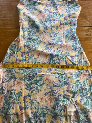 Astr The Label Gaia Floral Midi Flowy Strappy Sleeveless Slit Lined Dress XS thumbnail 11