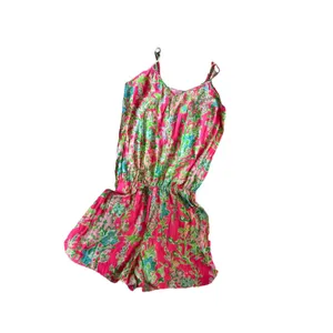Lilly Pulitzer Deanna Romper‎ XS Pink Flamingo Tropical Floral Sleeveless thumbnail 2