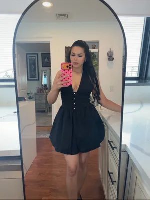 Zara Black Halter Bubble Mini Dress thumbnail 6