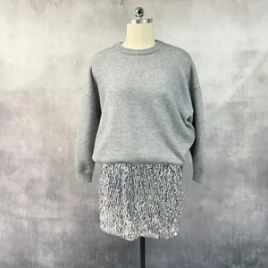 Mare Mare x Anthropologie Women Dress Size L Sequin Mixed Media Holiday Glam thumbnail 13