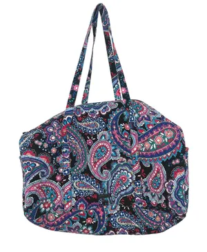 Vera Bradley Duffle Bag Women Large Multicolor Paisley Quilted Travel Weekender thumbnail 1