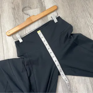 Nike Flare Leggings fitted split leg womens Black (medium) athleisure workout thumbnail 7