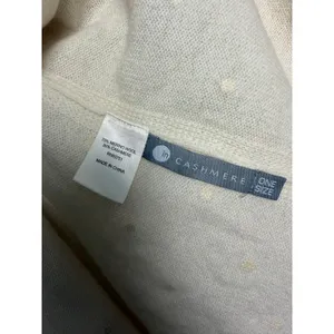 In Cashmere Merino Wool Cashmere Cream Pearl Poncho Shawl Topper One Size thumbnail 2