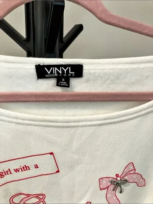 Vinyl Icons Good Luck Charm Graphic Sweatshirt Size Small thumbnail 4