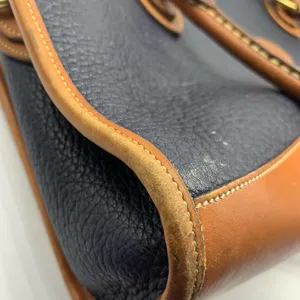 DOONEY & BOURKE black pebbled leather vintage tote bag serial number A42… thumbnail 13