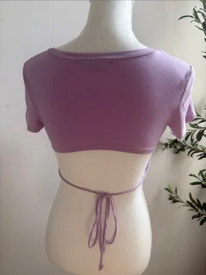 Ambiance Lavender Short Sleeve Cropped Tee thumbnail 3
