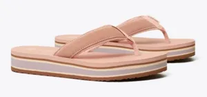 Tory‎ Burch platform 70’s flip flops pink size 6 thumbnail 1