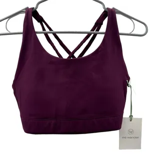 Stitch Fix We Wander Serena‎ Purple Strappy Sports Bra Medium Impact Sz S NEW thumbnail 1