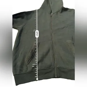 Aerie‎ Green Long Sleeve Full Zip Fleece Inside Hooded Jacket Sz M NEW thumbnail 8