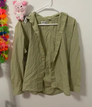Modit matcha colored button up Green thumbnail 1