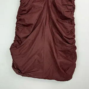 NWT Zara Brown Ruched Ruffle Mini Dress Sz XS thumbnail 12