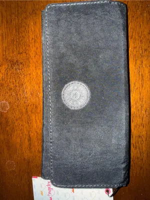 Kipling Black Suede Flip Phone Wallet Case with Logo thumbnail 2