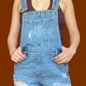 Divided H&M Overall Shorts Denim thumbnail 1