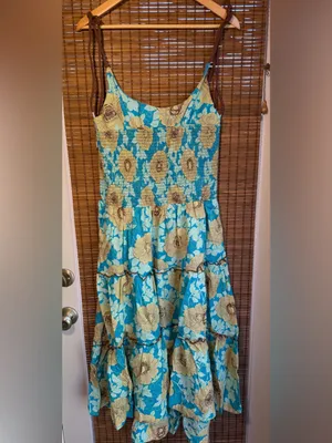 Free People $168 Adriel Floral Tie Strap Tiered Midi Dress XL thumbnail 4
