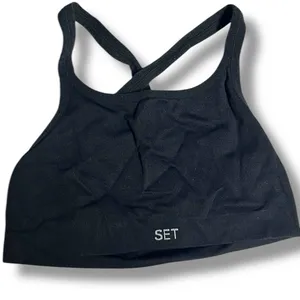 SET Active Racerback Sports Bra XS Black Seamless thumbnail 1