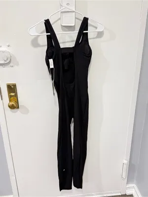 NWT Halara Black Ribbed Bodysuit thumbnail 2