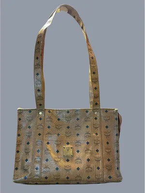 MCM Cognac Visetos Coated Canvas Tote Bag thumbnail 2