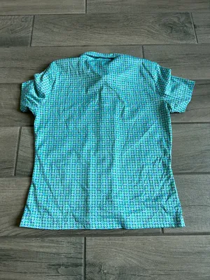 GAP Women's Button-Down Shirt in Teal Geo Print thumbnail 4