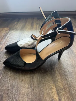 41 Hawthorn Black Ankle-Strap Pointed-Toe Heels NWOT no box thumbnail 4