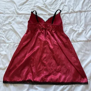 Womens Size Small Red Black‎ Nightie Lingerie Babydoll Grunge Vampire Valentines thumbnail 9