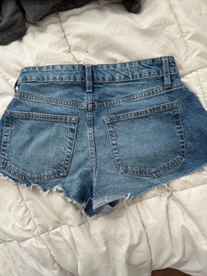 No Boundaries Dark blue ripped blue jean shorts thumbnail 3