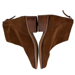 Steve Madden Legally Suede Ankle Booties Size 5.5 M Brown Back Zipper NWOB‎ thumbnail 6