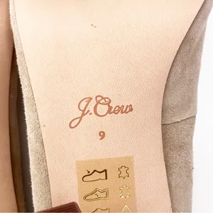 J. CREW Tan Suede Closed Square Toe Slip On Chunky Block Heels 9 Office Neutral thumbnail 2