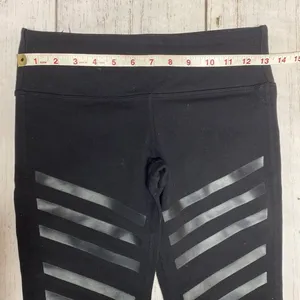 ALO High Waist Goddess Leggings in Black Gloss Stripe Size Small thumbnail 7