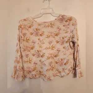 American eagle lightweight Long Sleeve floral pattern blouse size medium thumbnail 2