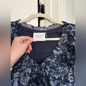 NWT Tuckernuck Hyacinth House Samson Mini Dress New Ruffle Navy‎ Floral Blue thumbnail 3