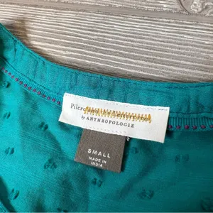 Anthropologie‎ x Pilcro and Letterpress Mila Top turquoise sz S thumbnail 8