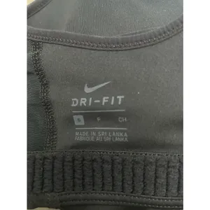 Nike Dri-Fit Sports Bra Women’s Sz S Racerback Zip Up Padded Compression Black thumbnail 7