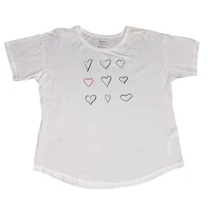 Anthropologie Kera Till Heart Embroidered Short Sleeve Oversized Tee White M thumbnail 6