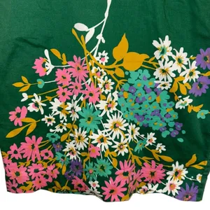 ANTHROPOLOGIE ODILLE‎ Abronia Pink Green Floral Cotton Spandex Skirt Small thumbnail 4