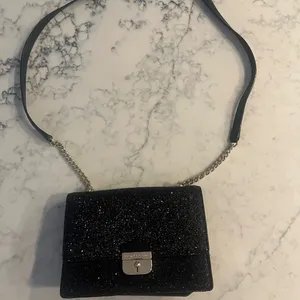 Kate Spade Sunset Lane Eden in Black Glitter Crossbody Purse $249 thumbnail 3