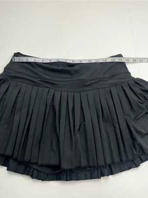 Goldhinge Black Pleated Tennis Skirt Skort Athletic Athleisure Womens Large thumbnail 6