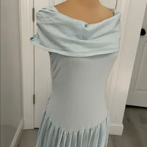 Vici The Real Moment Off The Shoulder Maxi Dress Light Blue thumbnail 5