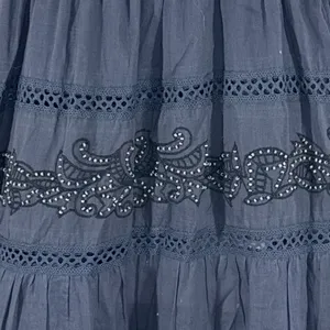 Love The Label Blue Intricate Beaded Details Maxi Dress XS Cottage core Coquette thumbnail 6