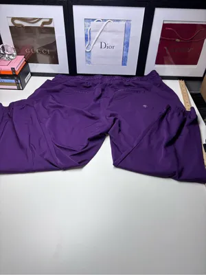 Healing Hands HH Works Women’s Renee Jogger Purple Scrub Pants EUC Size 2X thumbnail 2