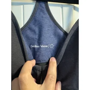 Outdoor Voices Sports Bra Womens Large Black Racerback Activewear Yoga‎ Top thumbnail 2