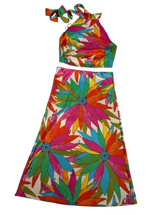 Maison d'Amelie Resort Wear floral 2pc outfit size small thumbnail 1