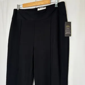 Bold Elements JCP Black High Rise Flare Pants Pull-On Rayon Blend NWT Womens XL thumbnail 2