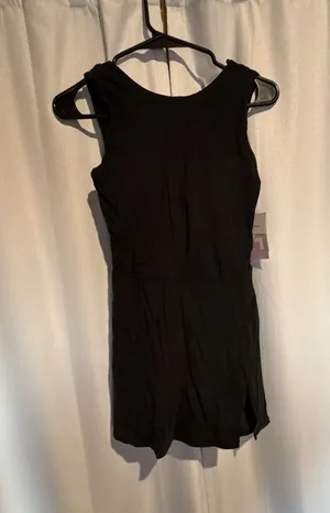 JoyLab Women's Sleeveless Black Onyx Romper with Built-in Shorts thumbnail 1